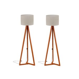 Luminária De Chão Com Cúpula Lyon Off White 2 Unidades