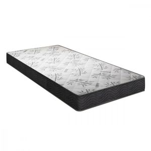 Colchão Solteiro De Espuma D33 Kairo 88x188 X19 Com Eps Preto Com Branco