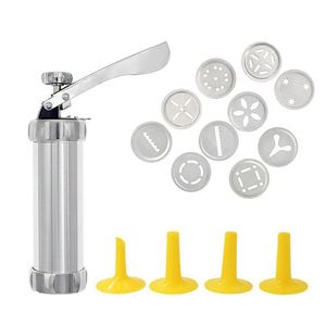 Maquina Manual Modeladora Biscoitos Cookies 10 Moldes De Alumínio 4 Bicos