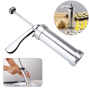 Maquina Manual Modeladora Biscoitos Cookies 10 Moldes De Alumínio 4 Bicos