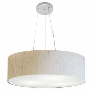 Pendente Cilíndrico Linho Bege Mj-4190
