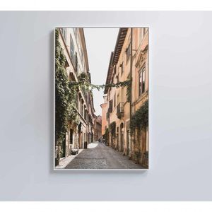 Quadro Rua Estreita 80x120 Cm Adesivo Fotográfico