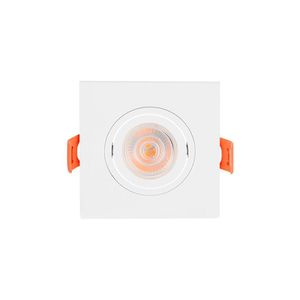 Spot De Embutir Plano Mbled Para 1 Lâmpada Par 20 Quadrado Branco