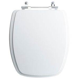 Tampa Vaso Sanitário Madeira Laqueada Amarilis Branco Para Bacia Fiori