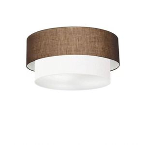 Plafon Duplo Cilíndrico Md-3017 50x40cm Café Branco Bivolt
