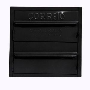 Caixa De Correios Condomínio 2 Módulos Tamanho 15x28x28cm Aço Preto