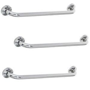 Alça De Apoio Inox Barra Kit3Uni Segurança Acessibilidade