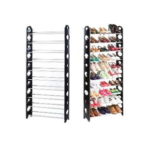 Sapateira 30 Pares 10 Prateleiras Estante Armazenamento Empilhável Suporte Para 60 Tenis Sapatos Organizador Modular