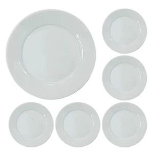 Conjunto 18 Pratos Rasos Porcelana 24,5cm Bar Hotel Germer