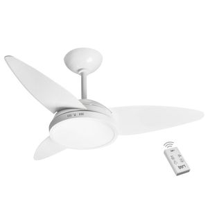 Ventilador Led Lian Branco 110v 3 Pás E Controle