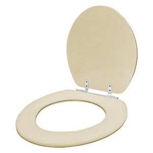 Assento Sanitário Almofadado Flamingo Bege Claro Para Vaso