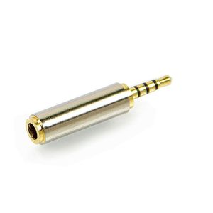 Adaptador P2 Fêmea Para P1 Macho - Banhado Em Ouro
