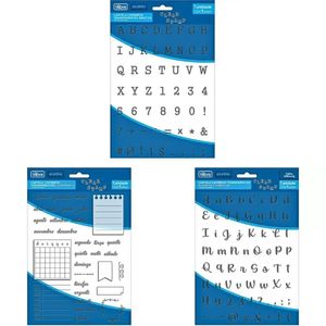 Kit 3 Cartelas De Carimbos Transparentes Tilibra