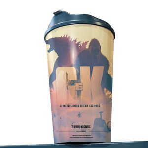 Copo Godzilla Vs Kong com Tampa 750ml - Cinemark