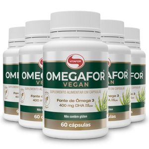 Kit 5 Omegafor Vegan Vitafor 60 Cápsulas