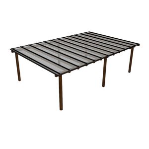 Kit Policarbonato Cristal 6mm 8,00m X 2,00m - Perfis Naturais