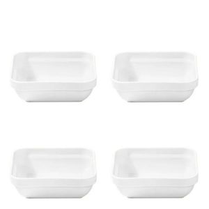 Conjunto De Travessa Cheff 250ml 4 Peças Branco Em Polipropileno Linha Tropical Vem