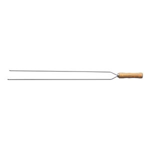 Espeto Duplo Para Churrasco Tramontina Com Lamina Em Aço Inox E Cabo De Madeira 95 Cm