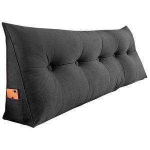 Almofada Para Cabeceira Spot 195cm Com Porta Celular Cinza