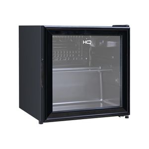 Frigobar Expositor Vertical HQ Vidro Duplo 50 Litros Preto HQ-50FBPV 220V