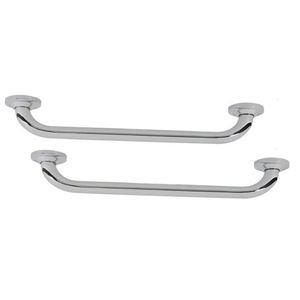 Barra Alça Apoio 30cm Inox Kit 2 Uni Anti Queda Idoso Gestante Pcd Cadiernate Suporte Evita Acidente