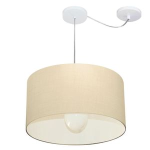 Pendente Cilíndrico Com Desvio Bege Mj-4229