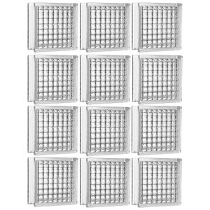 Kit 12 Tijolos Bloco De Vidro Crystal 19x19x8 Tradestar