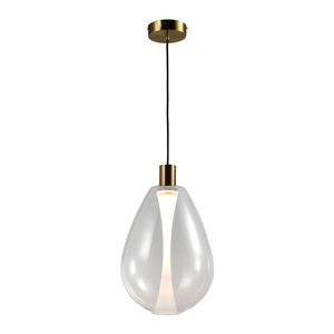 Lustre Pendente Skylight Thunder 4042 G Led Bivolt Dourado / Transparente Ky-4042tg