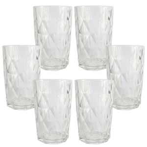 Copos De Vidro Grosso 370ml Conjunto Com 6 Peças Para Bebidas Elegantes
