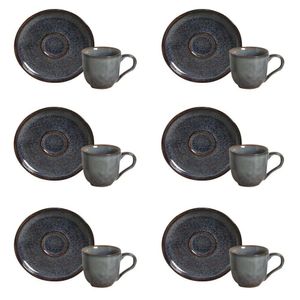 Conjunto De Xícara De Cafezinho Com Pires 06 Peças Bio Titanium Porto Brasil