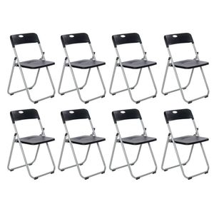 Kit 8 Cadeiras Dobravel Fort Bar Restaurante Lanchonete Eventos Preto