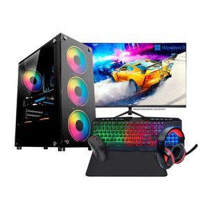 PC Gamer Intel Core i7 16GB RAM Placa de Vídeo 4GB SSD 480GB Monitor 19,5\" Fonte 500W