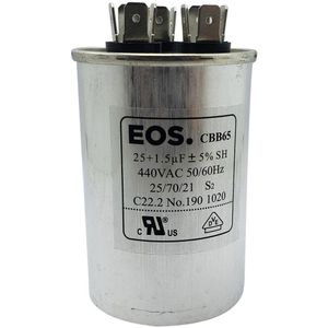 Capacitor 25+1,5 Mfd 440v