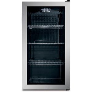 Frigobar Suggar 88 Litros Com Porta De Vidro FB8811IX/FB8812IX Inox 110V