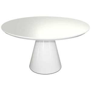 Mesa de Jantar Cone 120 cm Laca Branca Yescasa