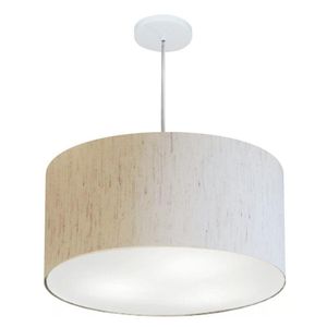 Pendente Cilíndrico Linho Bege Mj-4215