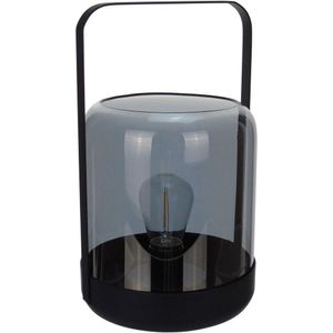 Castiçal Decorativo Porta Vela Home&co Metal 24x15x15cm Fume