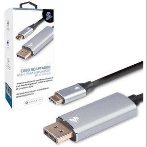Cabo Adaptador Usb-c Para Dport Macho 4k 60hz 1.8m 5+