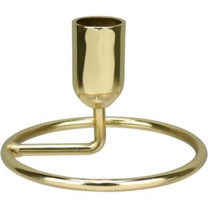 Castiçal Porta Vela Decorativo Home&co Metal 6x10x10cm Dourado