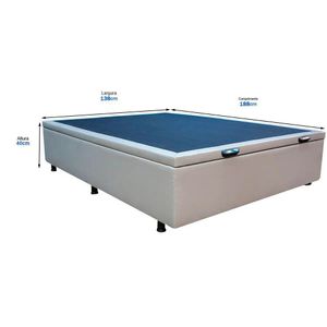 Base Cama Box Baú Casal Corano Bege