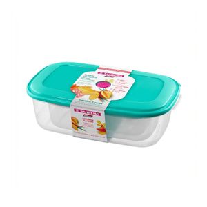 Conjunto de Potes Plásticos Retangulares Altos Vac Freezer Verde 3pçs - Sanremo