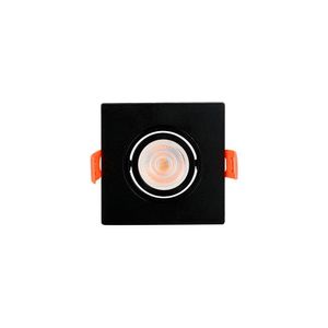 Spot De Embutir Plano Mbled Para 1 Lâmpada Mr11 Quadrado Preto