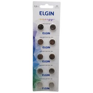 Bateria Lr44 Ag13 Lr1154 Elgin Pilha Alcalina Original 1 Unidade