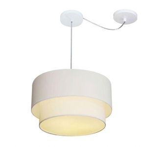 Pendente Duplo Cilíndrico Desvio Md-4359 40x35 Bivolt Branco