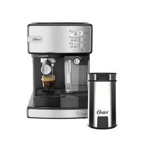 Kit Cafeteira Primalatte Inox E Moedor De Café Oster 220V
