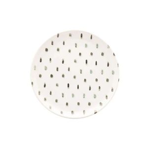 Prato Sobremesa Em Cerâmica Flat Samambaia 20cm Oxford