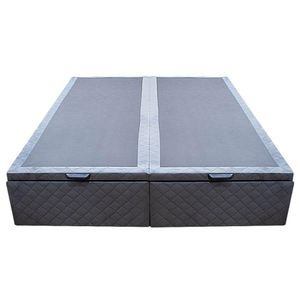 Base Cama Box Baú Casal Queen Size Suede Cinza
