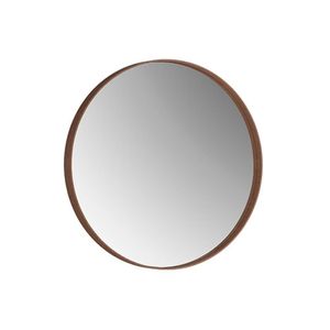 Espelho Redondo Decorativo 60 Cm Genova Castanho