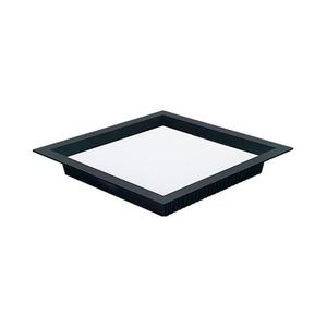 Painel De Led Nordecor Quadrado Kais De Embutir Recuado 24w Bivolt Preto 3000k Luz Amarela 4214