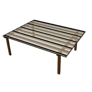 Kit Policarbonato Cristal 4mm 4,00m X 4,00m - Perfis Bronze